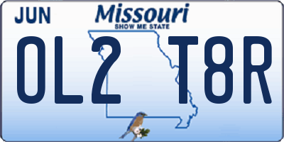 MO license plate OL2T8R
