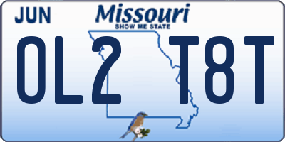 MO license plate OL2T8T