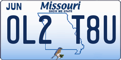 MO license plate OL2T8U