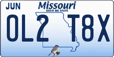 MO license plate OL2T8X