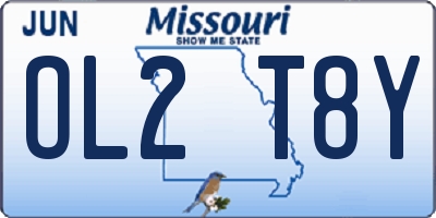 MO license plate OL2T8Y