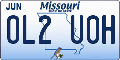 MO license plate OL2U0H