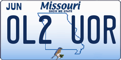 MO license plate OL2U0R