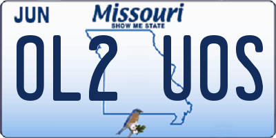 MO license plate OL2U0S