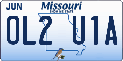 MO license plate OL2U1A