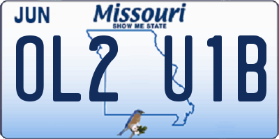 MO license plate OL2U1B