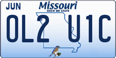 MO license plate OL2U1C