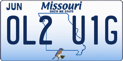MO license plate OL2U1G