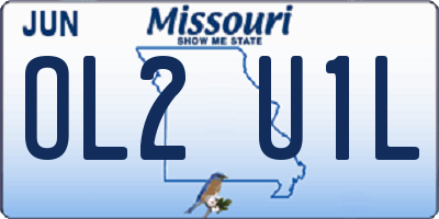 MO license plate OL2U1L