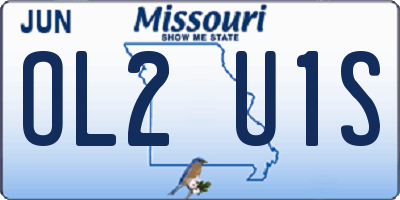 MO license plate OL2U1S