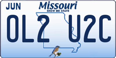 MO license plate OL2U2C