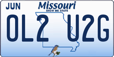 MO license plate OL2U2G