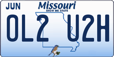 MO license plate OL2U2H