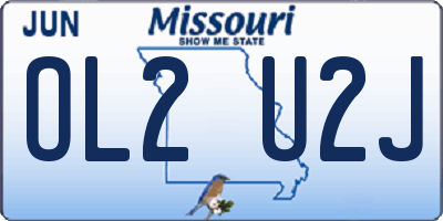 MO license plate OL2U2J