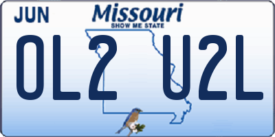 MO license plate OL2U2L