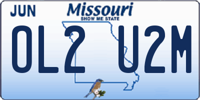 MO license plate OL2U2M