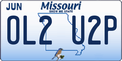 MO license plate OL2U2P