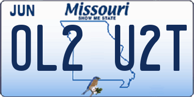 MO license plate OL2U2T