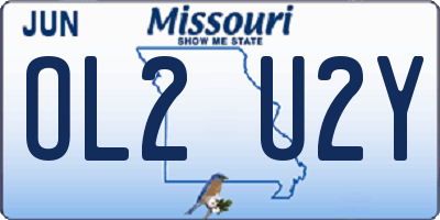 MO license plate OL2U2Y