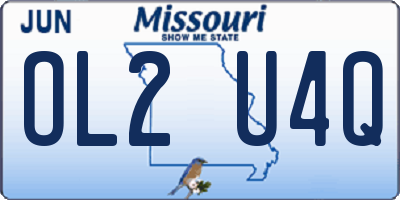 MO license plate OL2U4Q