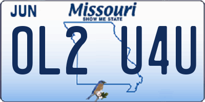 MO license plate OL2U4U