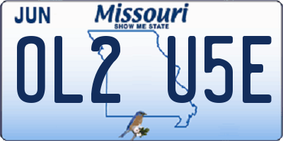 MO license plate OL2U5E