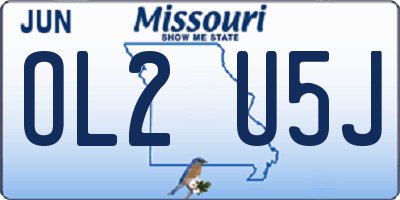 MO license plate OL2U5J