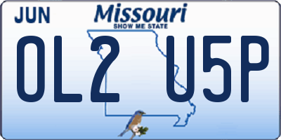 MO license plate OL2U5P