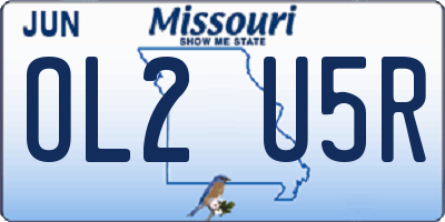 MO license plate OL2U5R