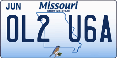 MO license plate OL2U6A