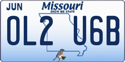 MO license plate OL2U6B