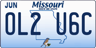 MO license plate OL2U6C