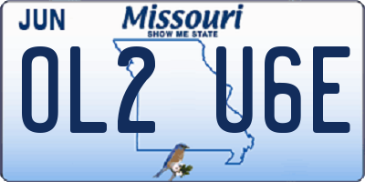 MO license plate OL2U6E