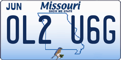 MO license plate OL2U6G