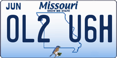 MO license plate OL2U6H