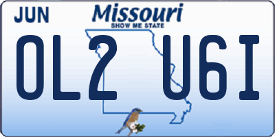 MO license plate OL2U6I
