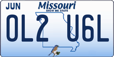 MO license plate OL2U6L