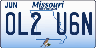 MO license plate OL2U6N