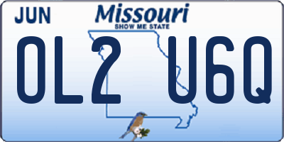MO license plate OL2U6Q