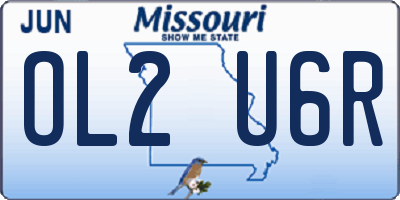 MO license plate OL2U6R