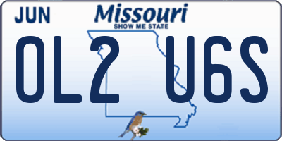 MO license plate OL2U6S