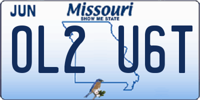 MO license plate OL2U6T