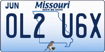 MO license plate OL2U6X