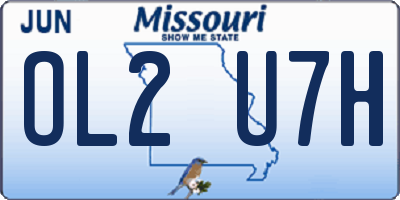 MO license plate OL2U7H