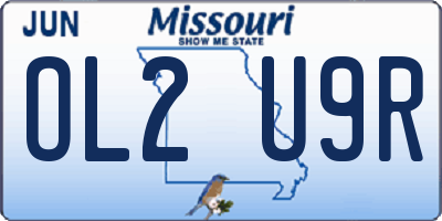 MO license plate OL2U9R