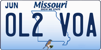 MO license plate OL2V0A
