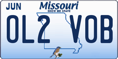 MO license plate OL2V0B
