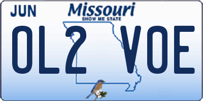 MO license plate OL2V0E