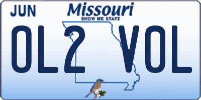 MO license plate OL2V0L