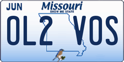 MO license plate OL2V0S